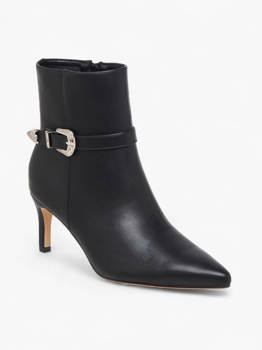 Women Buckle Detail Ankle Boots