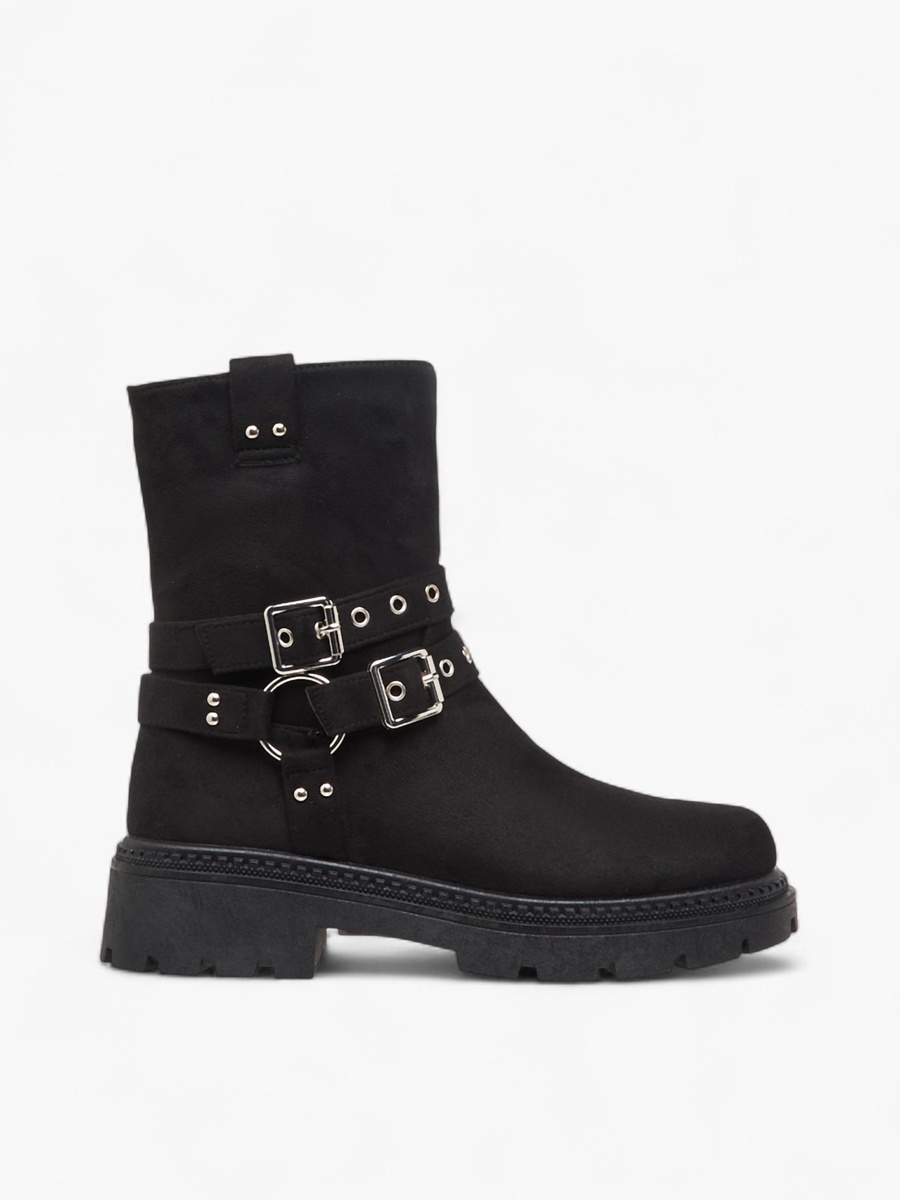 Women Buckle Detail Ankle Boots