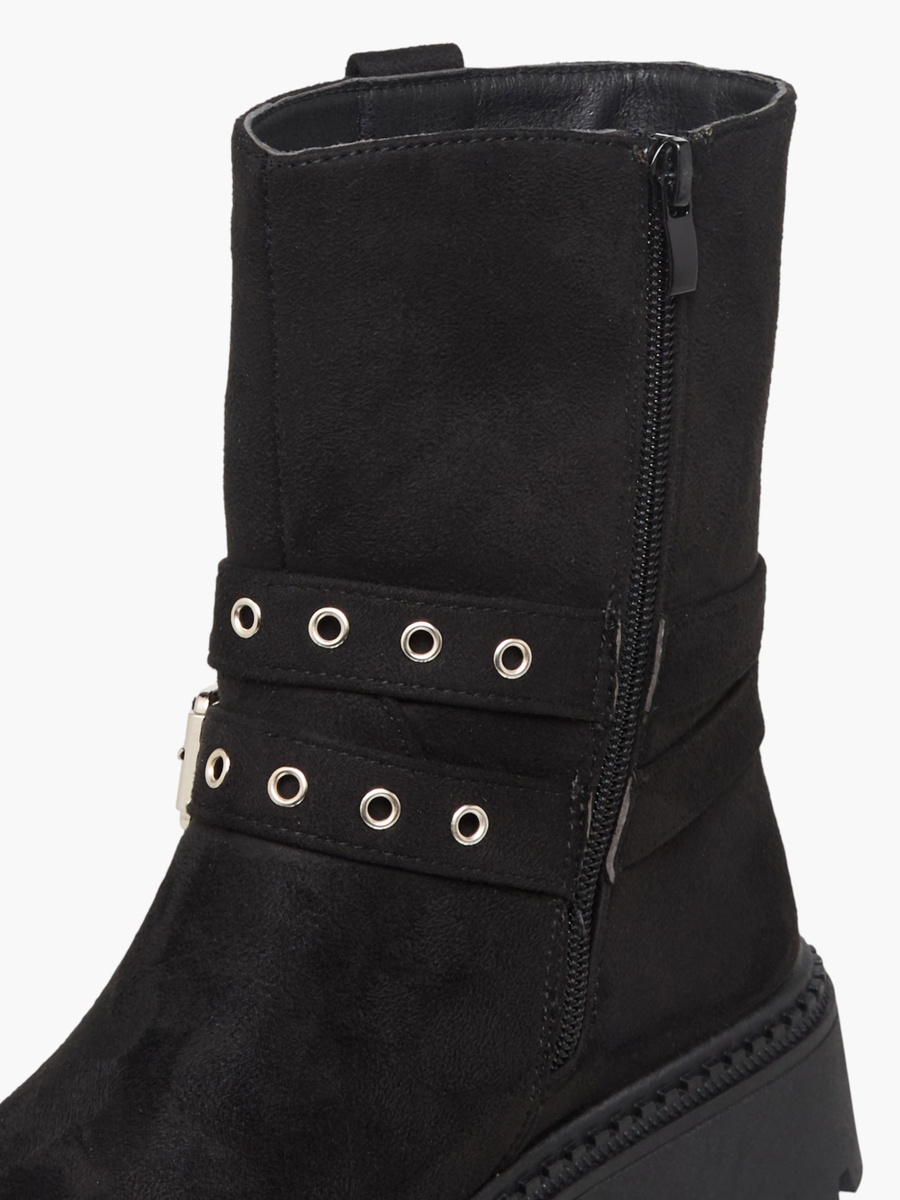 Women Buckle Detail Ankle Boots