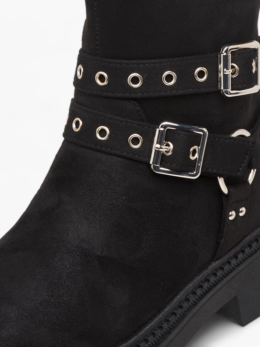 Women Buckle Detail Ankle Boots