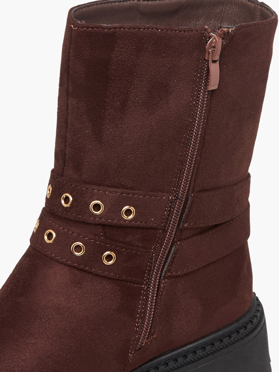 Women Buckle Detail Ankle Boots