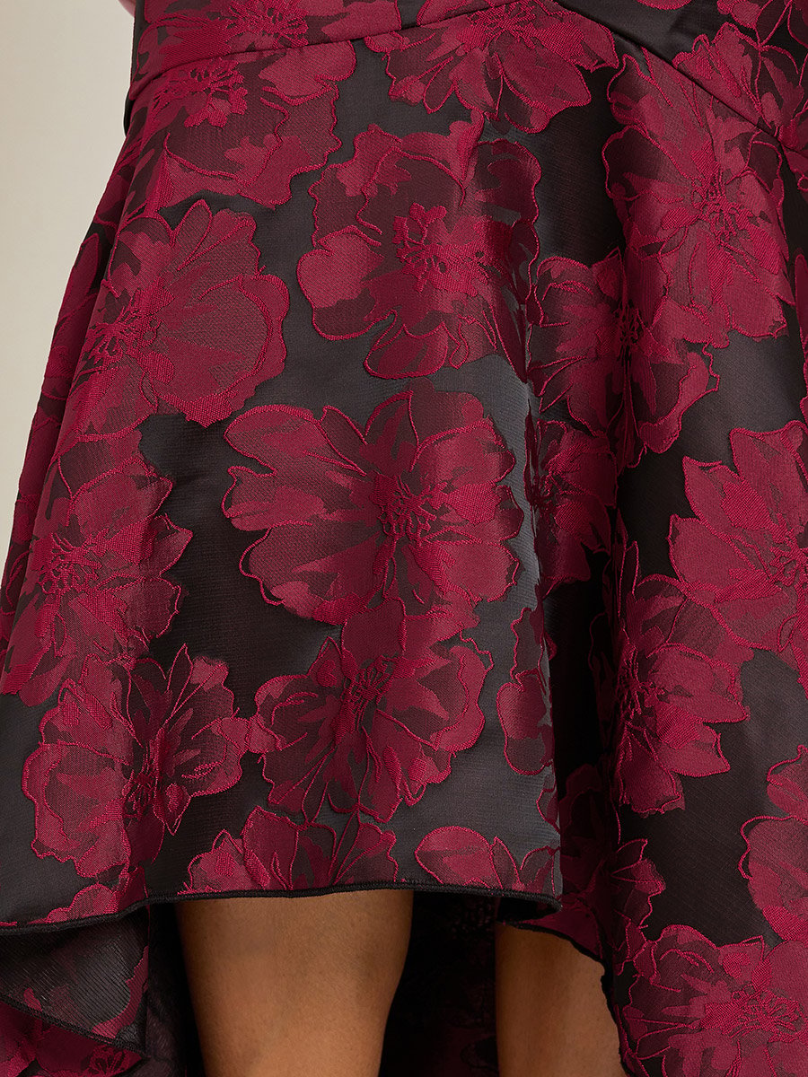 Women Jacquard Off Shoulder Maxi Evening Dress