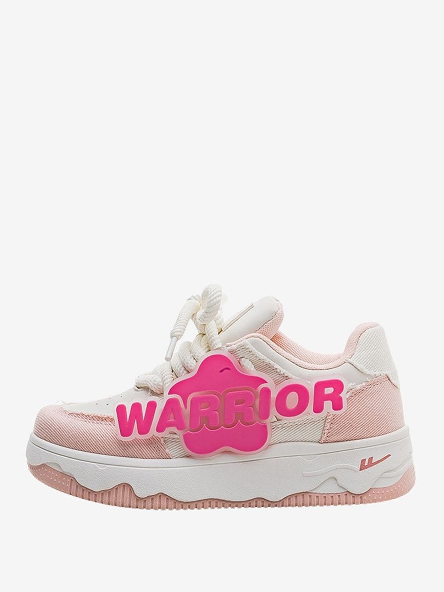Women Applique Detail Lace Up Sneakers