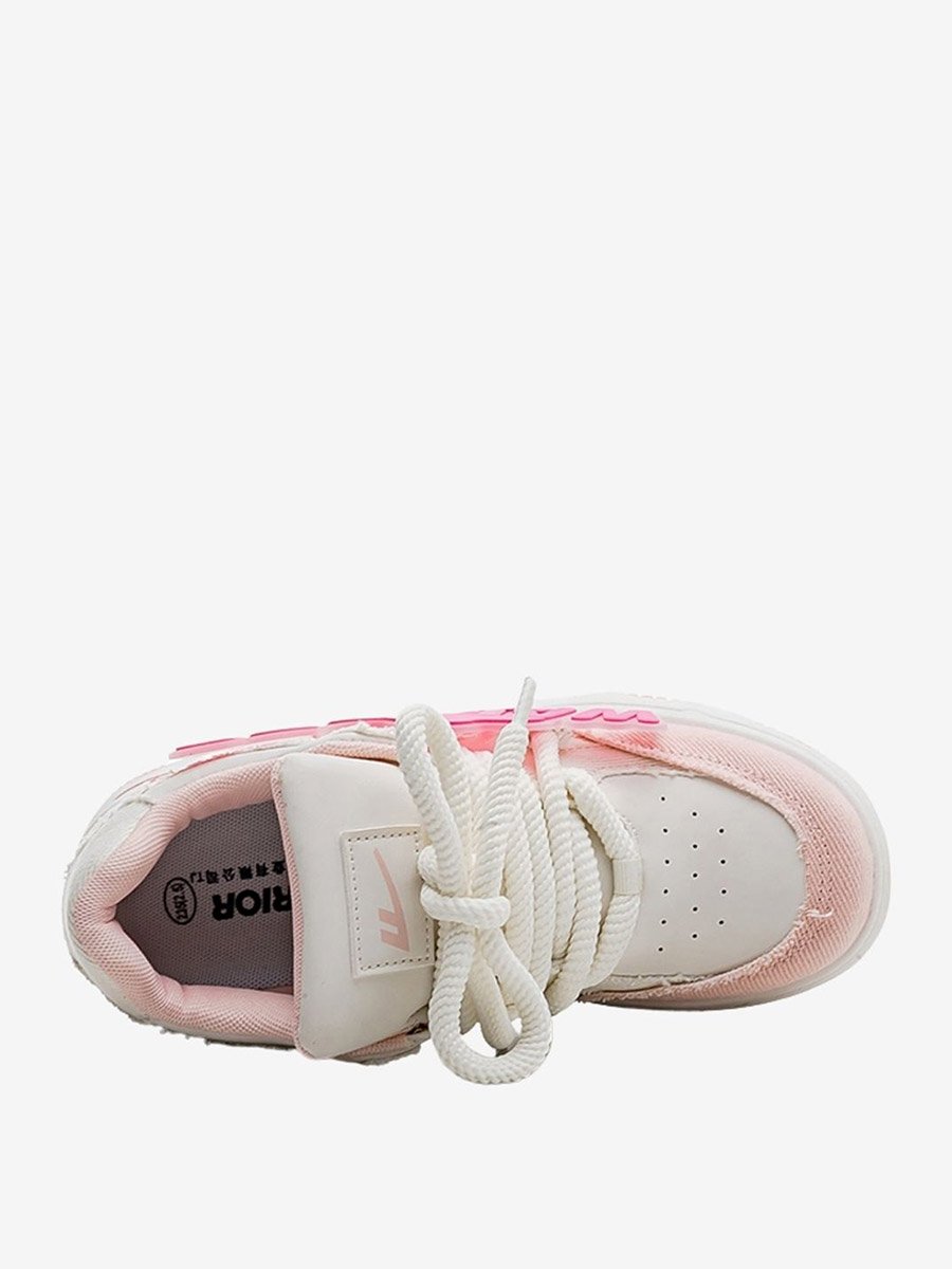 Women Applique Detail Lace Up Sneakers