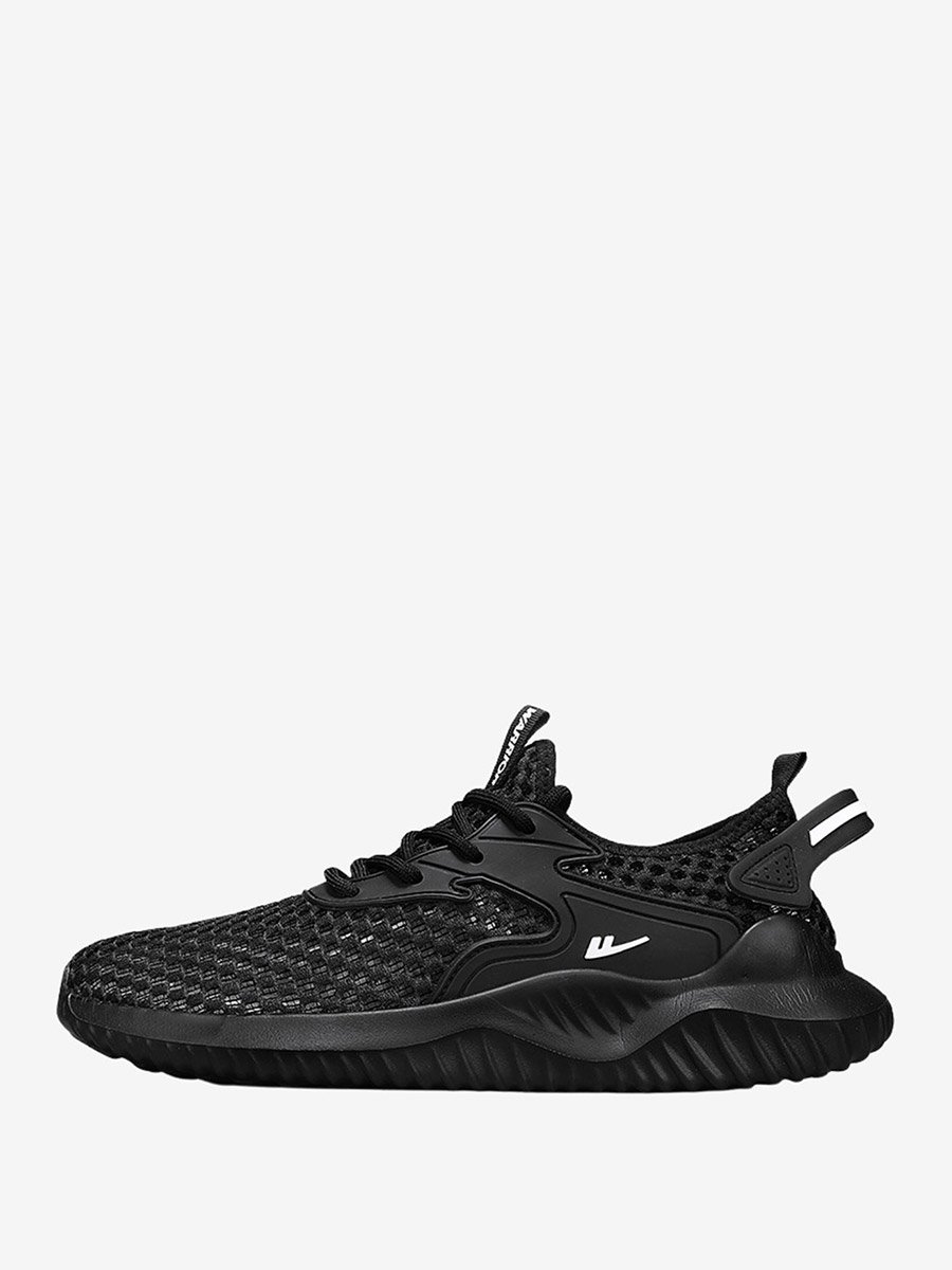 Men Textured Lace Up Sports Sneakers