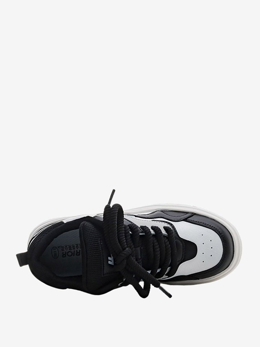 Women Color Block Lace Up Sneakers