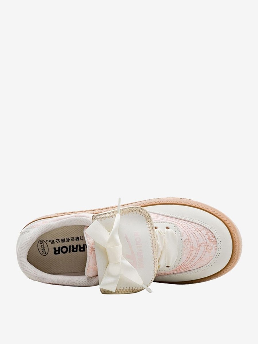 Women Floral Print Lace Up Sneakers