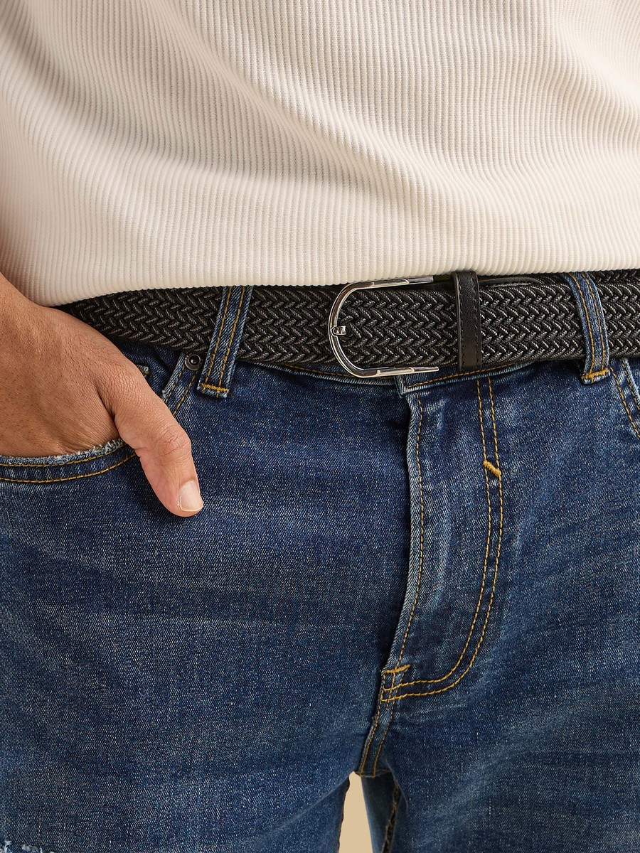 Braided Belt with Pin Buckle Closure