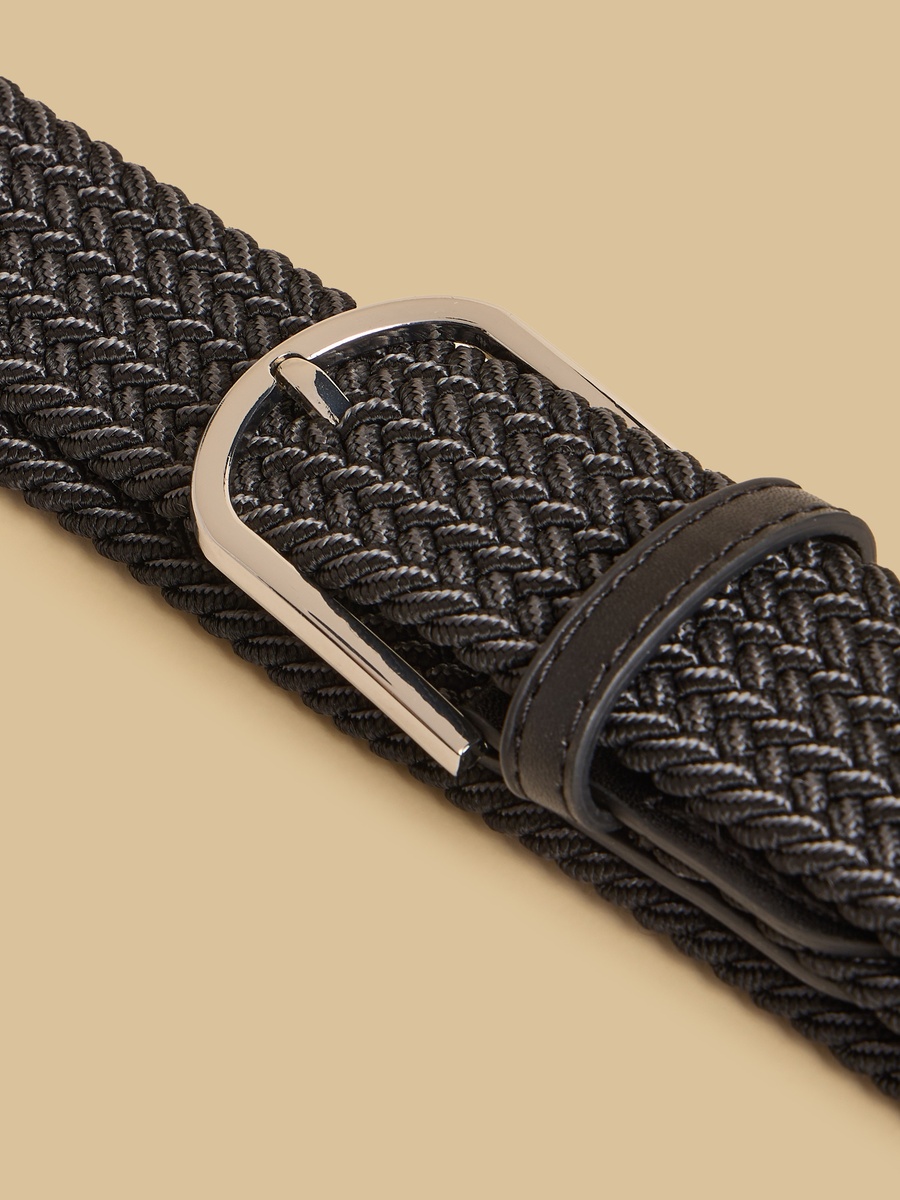 Braided Belt with Pin Buckle Closure