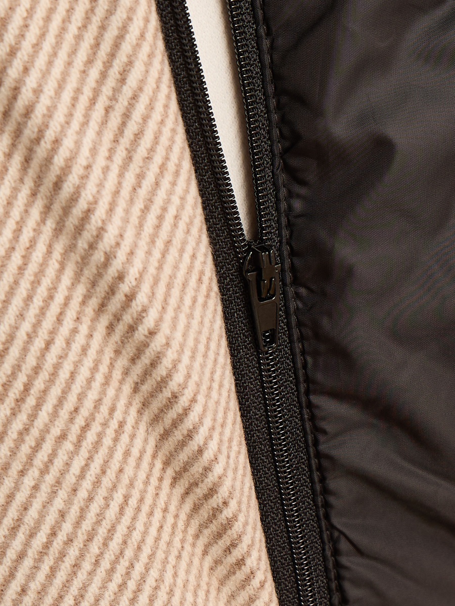 Regular Fit Felt Lapel Trench Coat