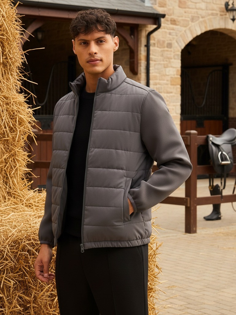 Plain Puffer Hybrid Jacket