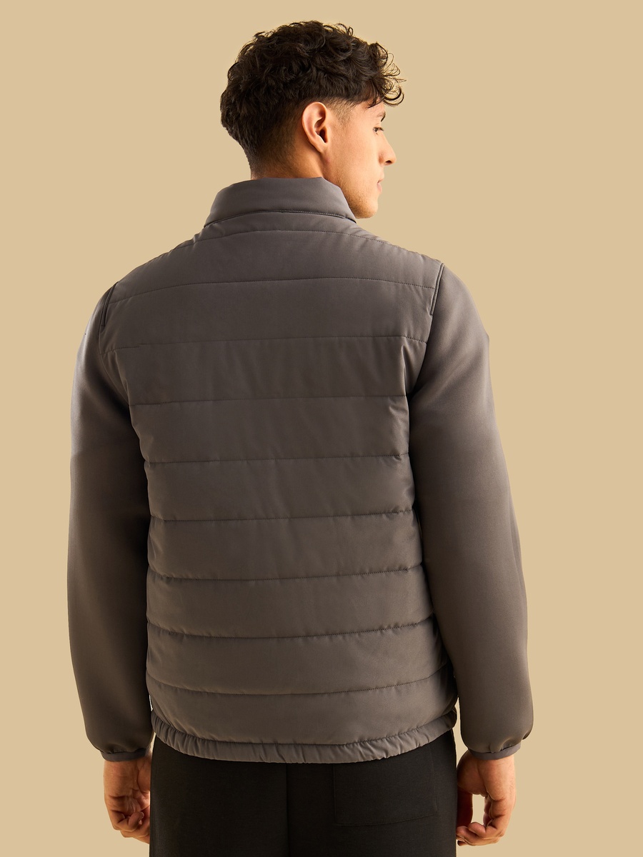 Plain Puffer Hybrid Jacket