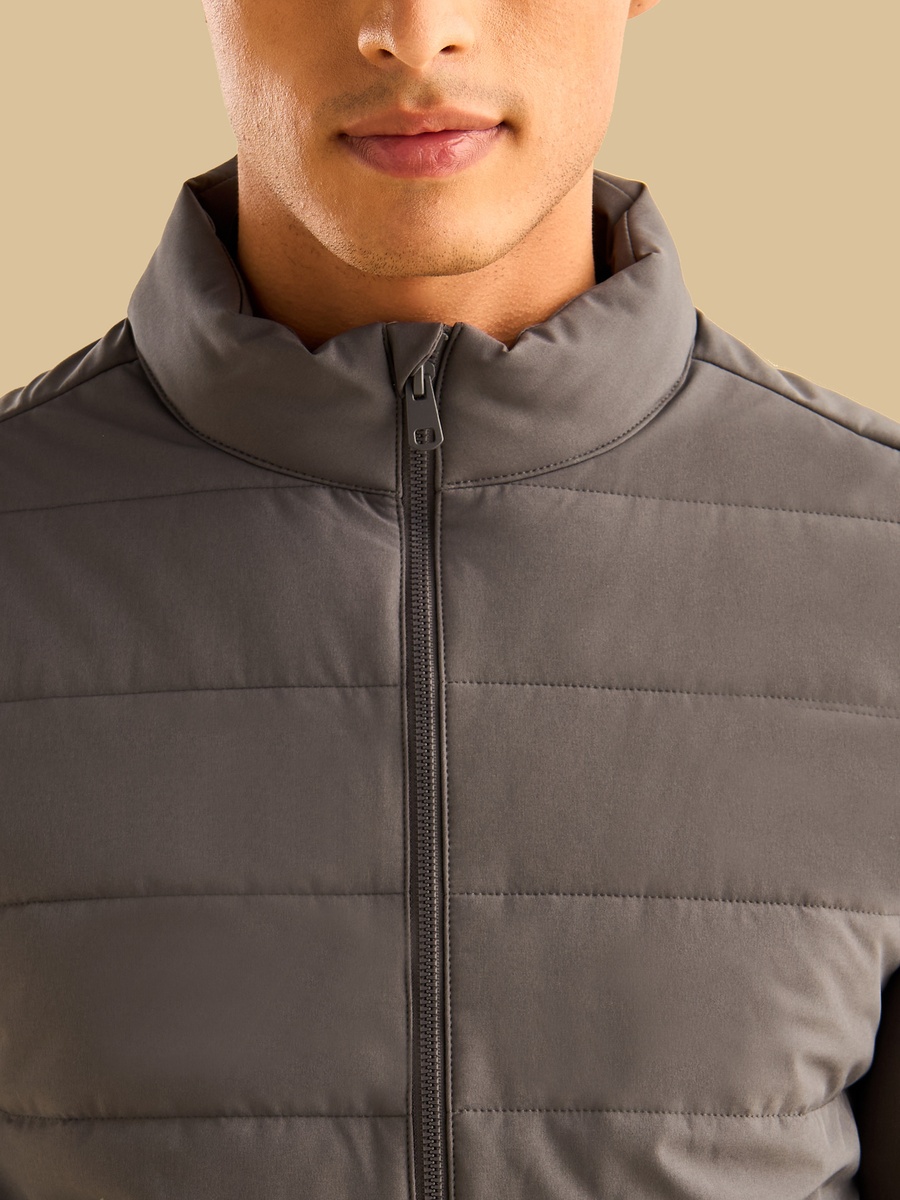 Plain Puffer Hybrid Jacket