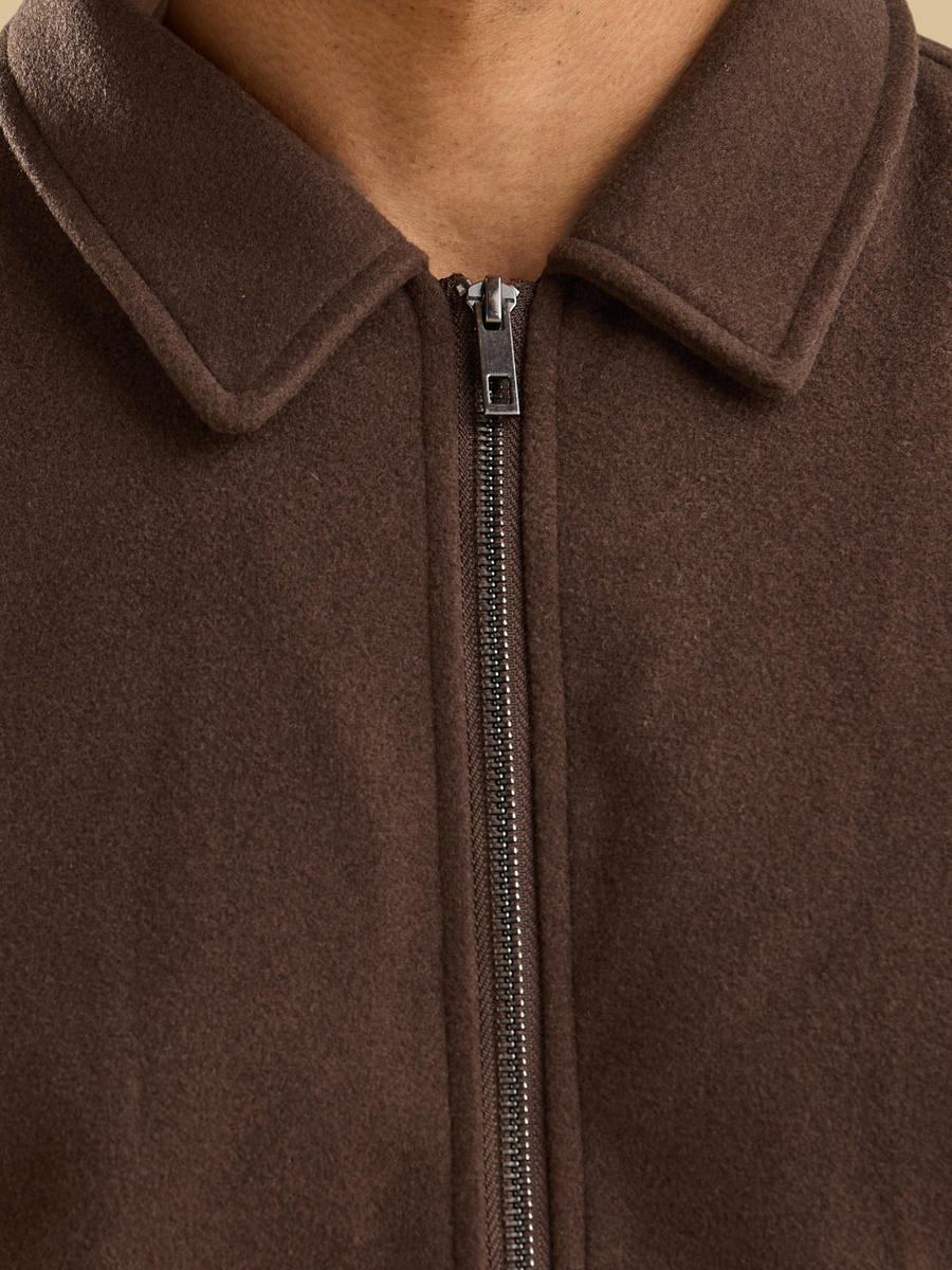 Textured Boxy Fit Felt Jacket