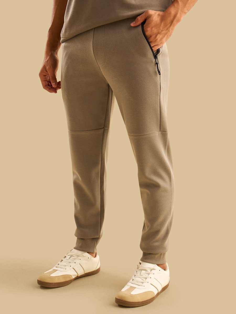 Panelled Pique Joggers