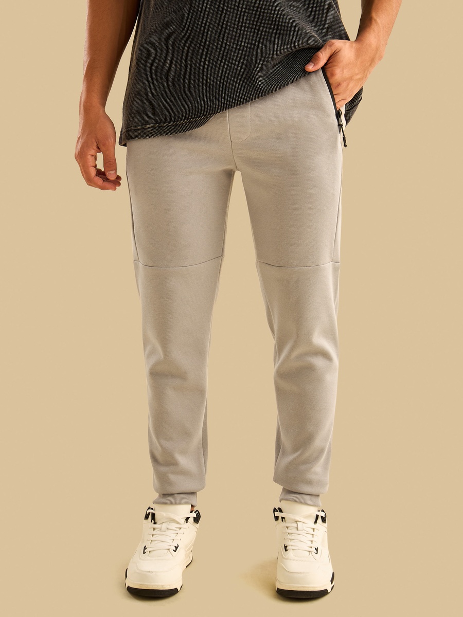 Panelled Pique Joggers