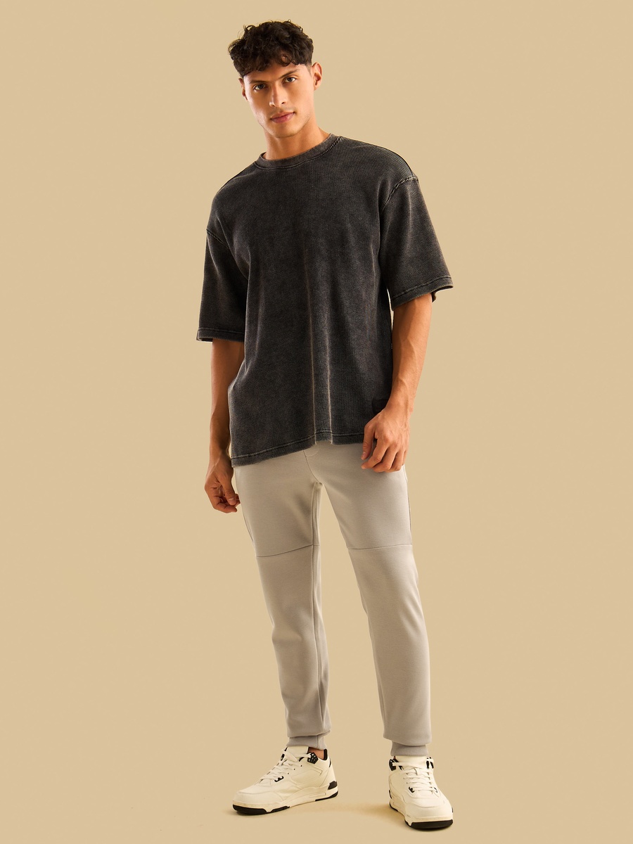 Panelled Pique Joggers