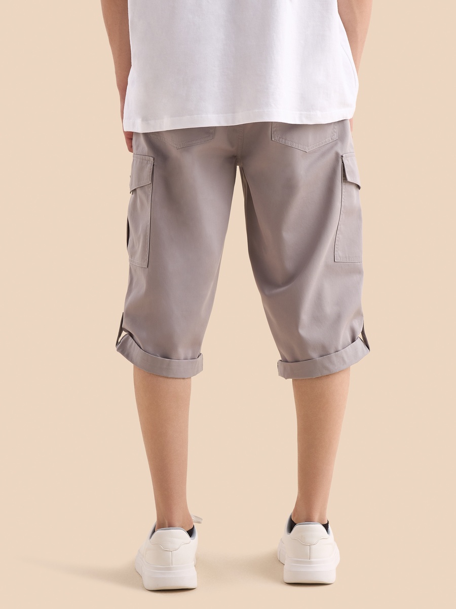 Plain Poplin Cargo Shorts