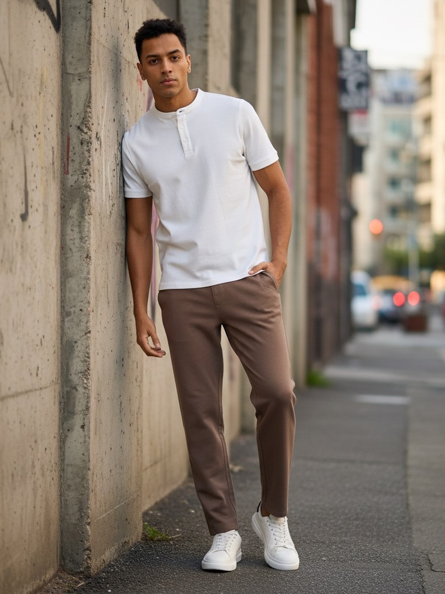 Mandarin Collar T-Shirt