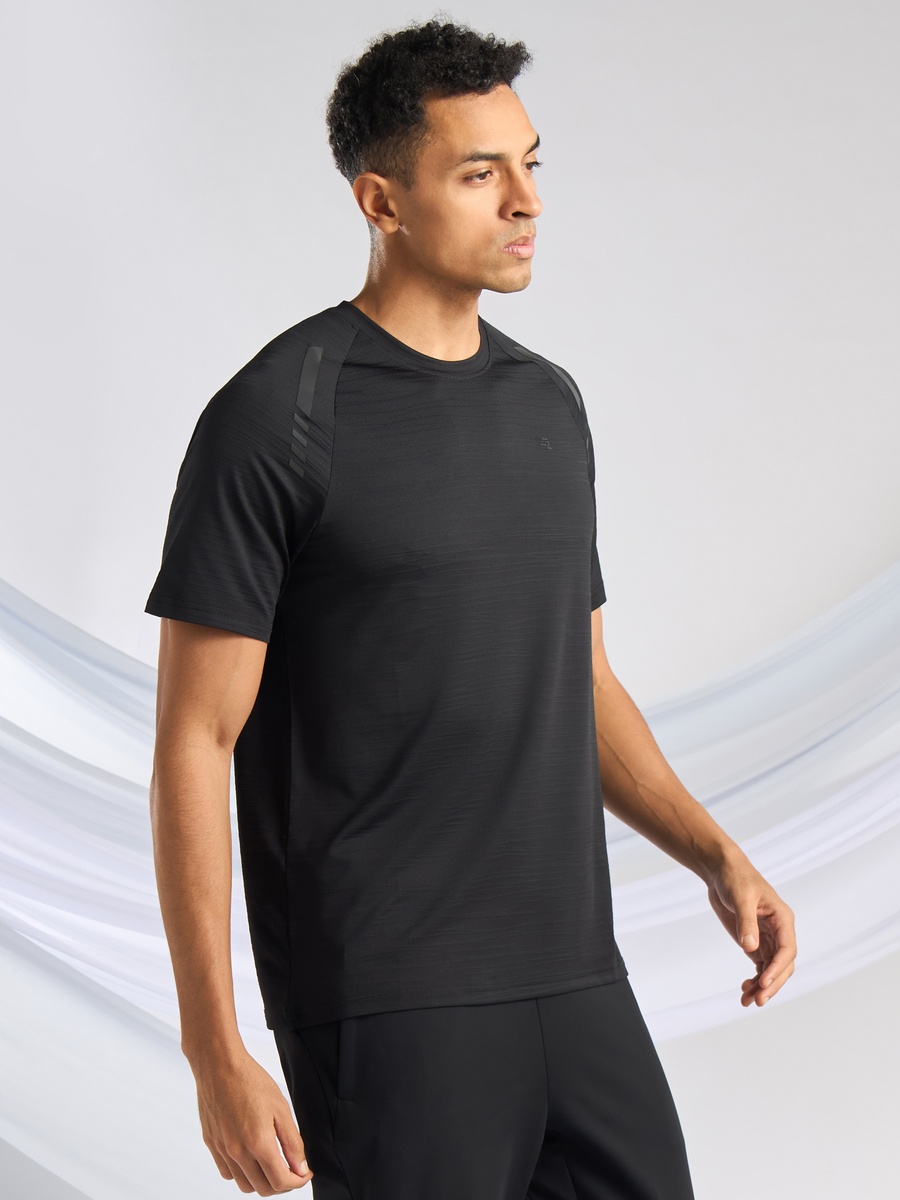 Textured Raglan Sleeves T-Shirt