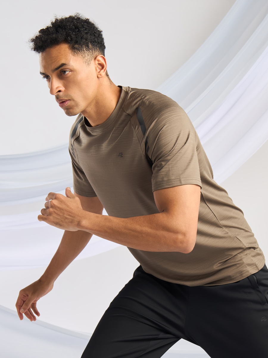 Textured Raglan Sleeves T-Shirt