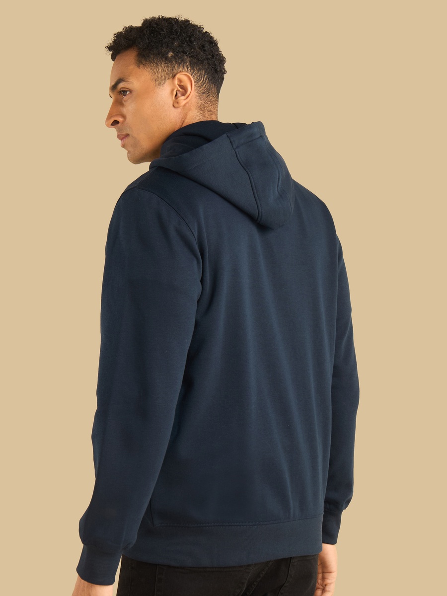 Embroidered Zip Through Hoodie