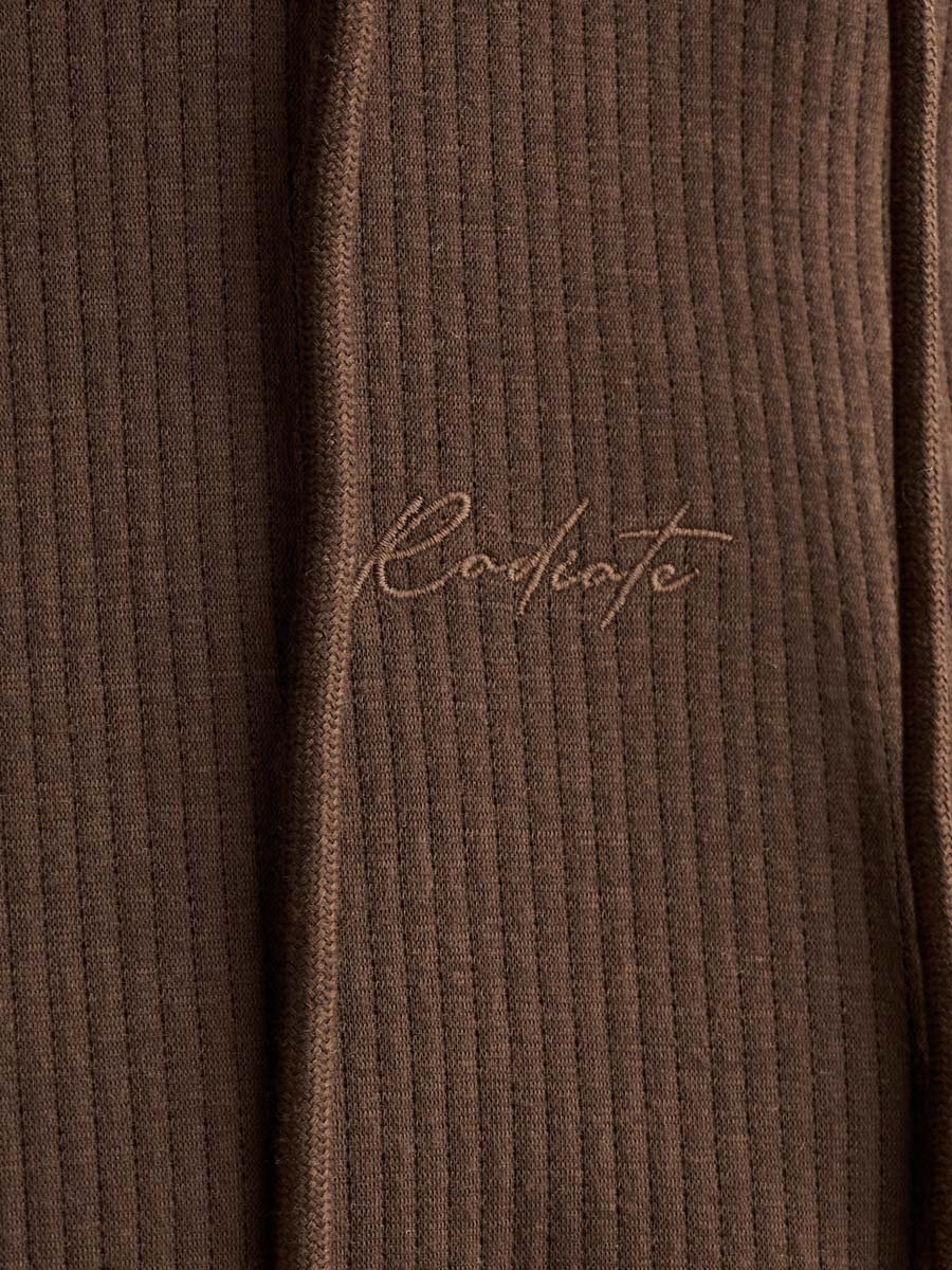 Quilted Jacquard Hooded Sweatshirt