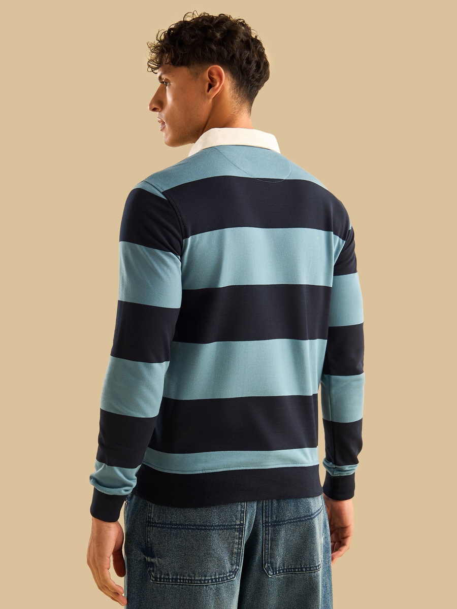 Rugby Striped Polo T-Shirt
