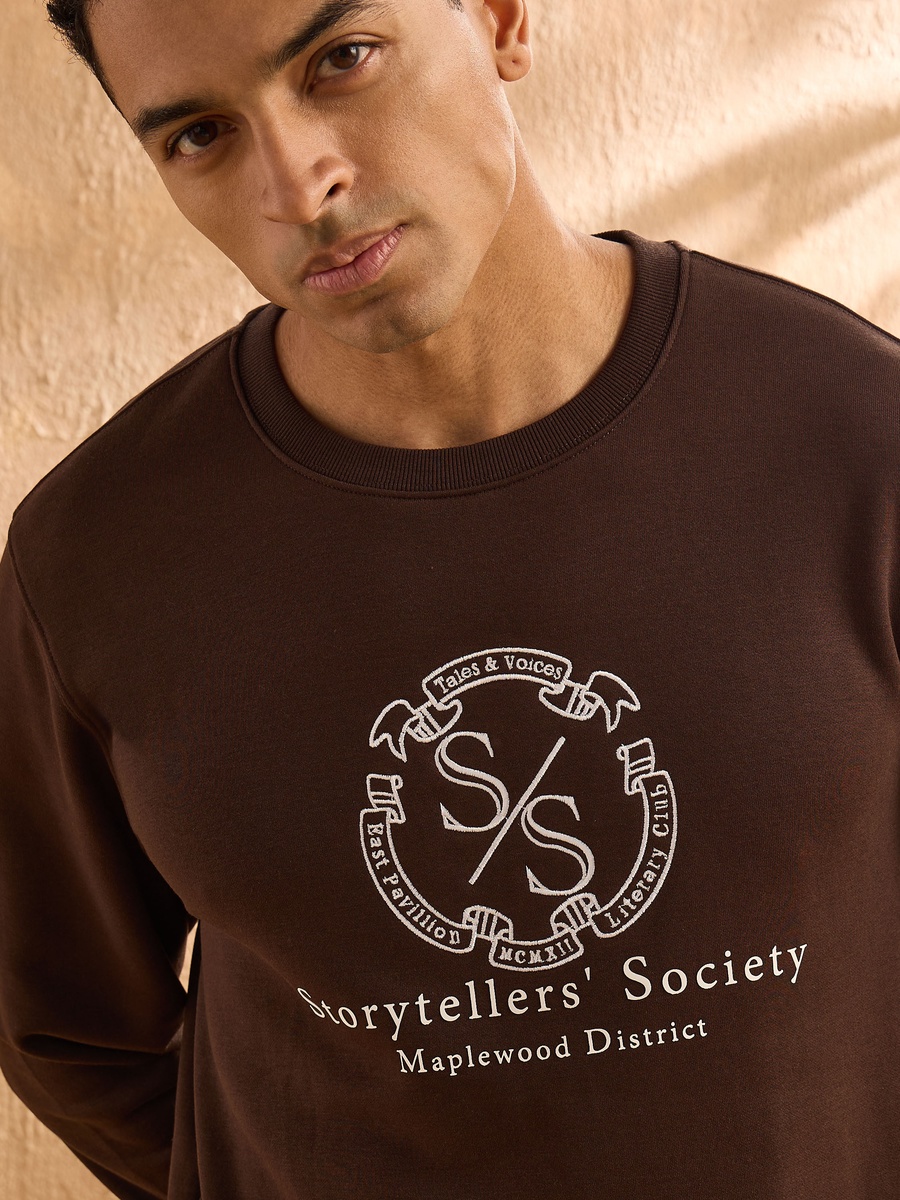 Embroidered Fleece Sweatshirt