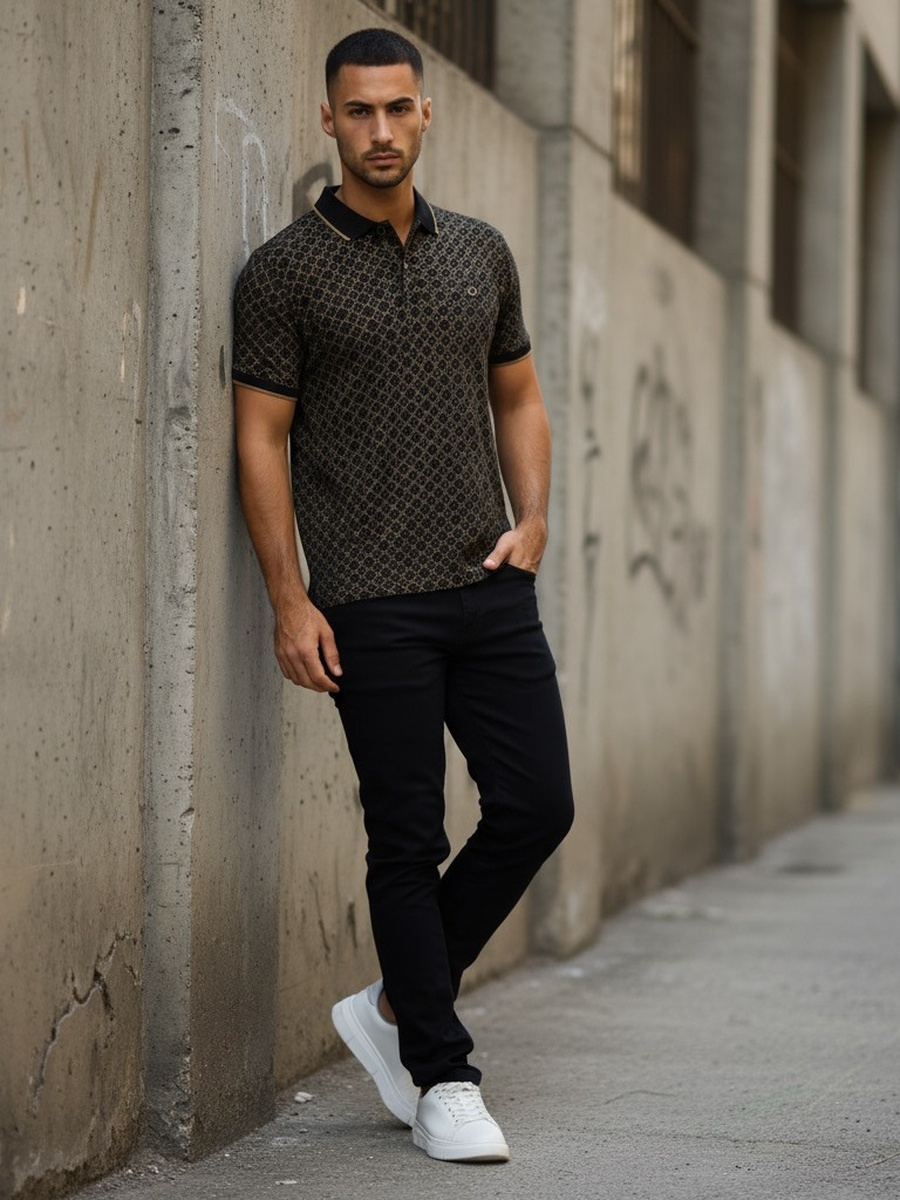 Printed Polo T-Shirt