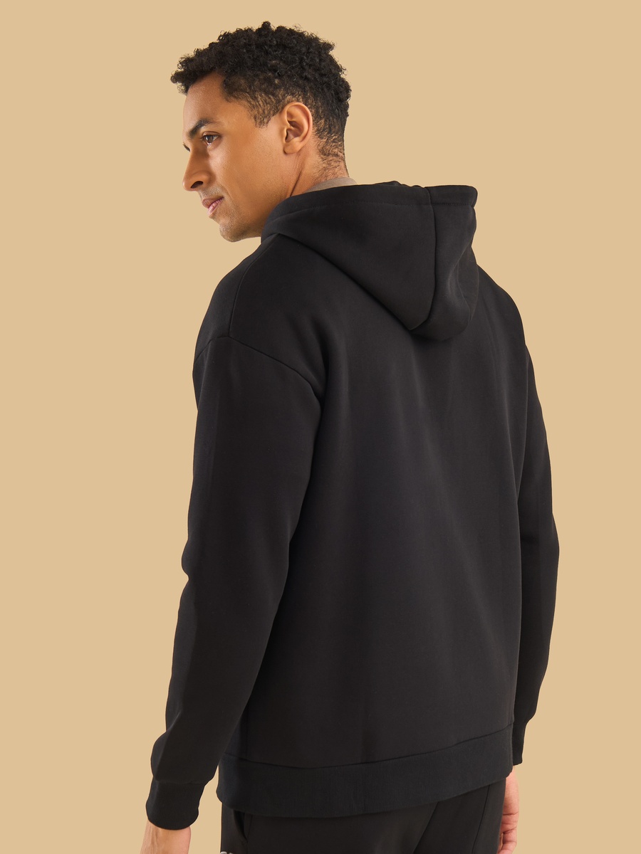 Oversized Varsity Zip Through Hoodie