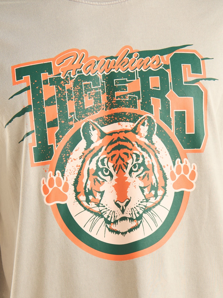 Hawkins Tigers Print T-Shirt
