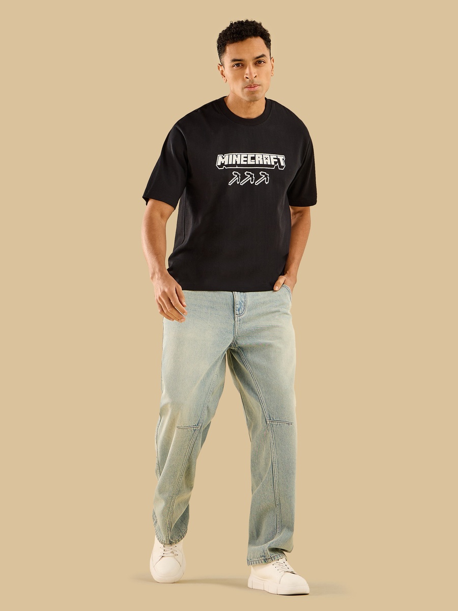 Relaxed Fit Minecraft Print T-Shirt