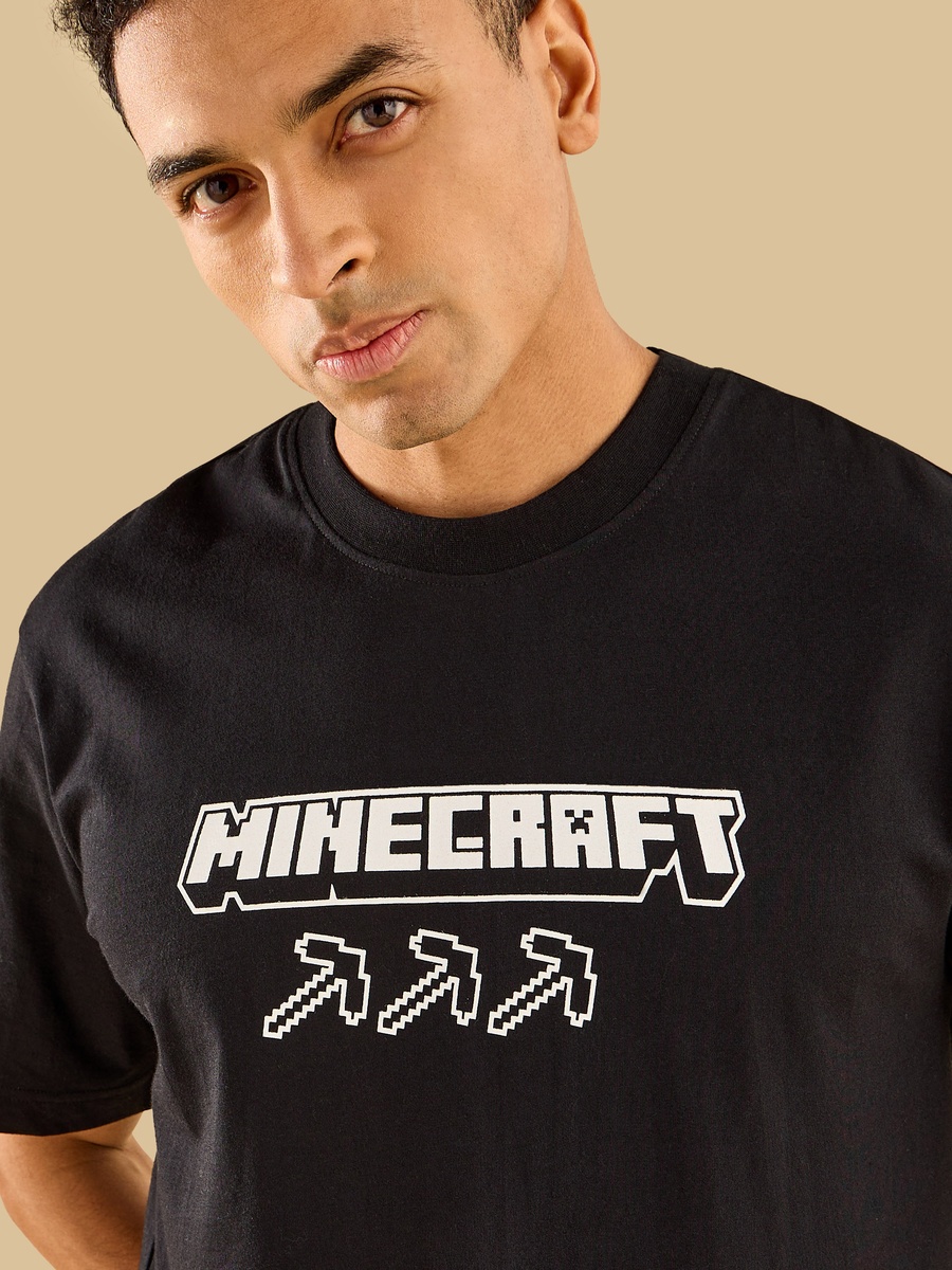 Relaxed Fit Minecraft Print T-Shirt