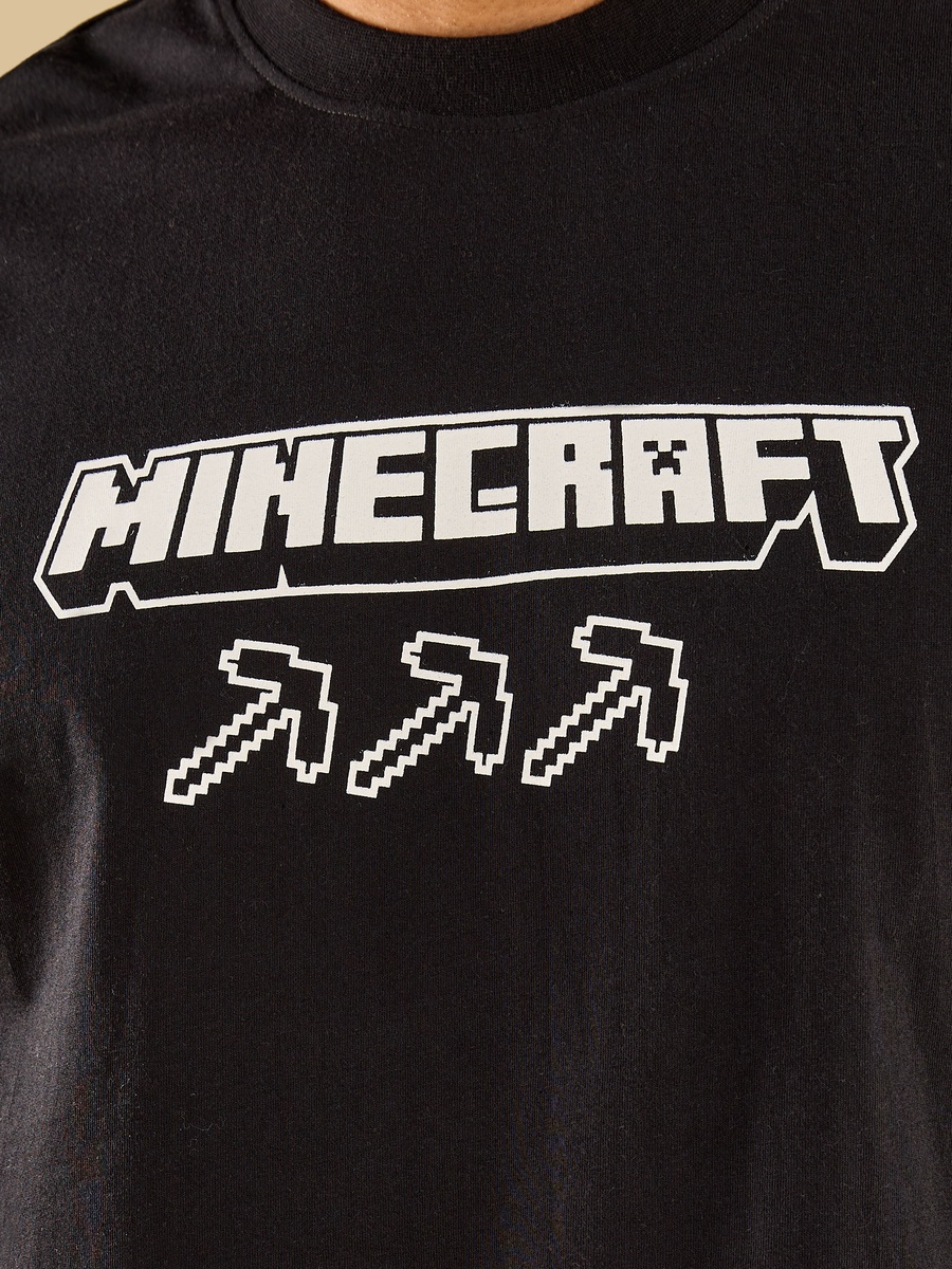 Relaxed Fit Minecraft Print T-Shirt