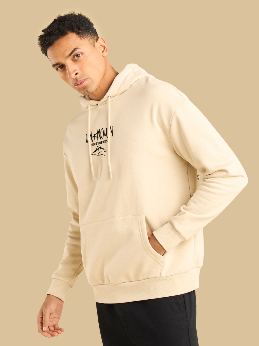 Graphic Print Oversized Hooded Sweatshirt