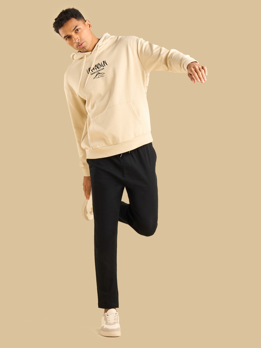 Graphic Print Oversized Hooded Sweatshirt