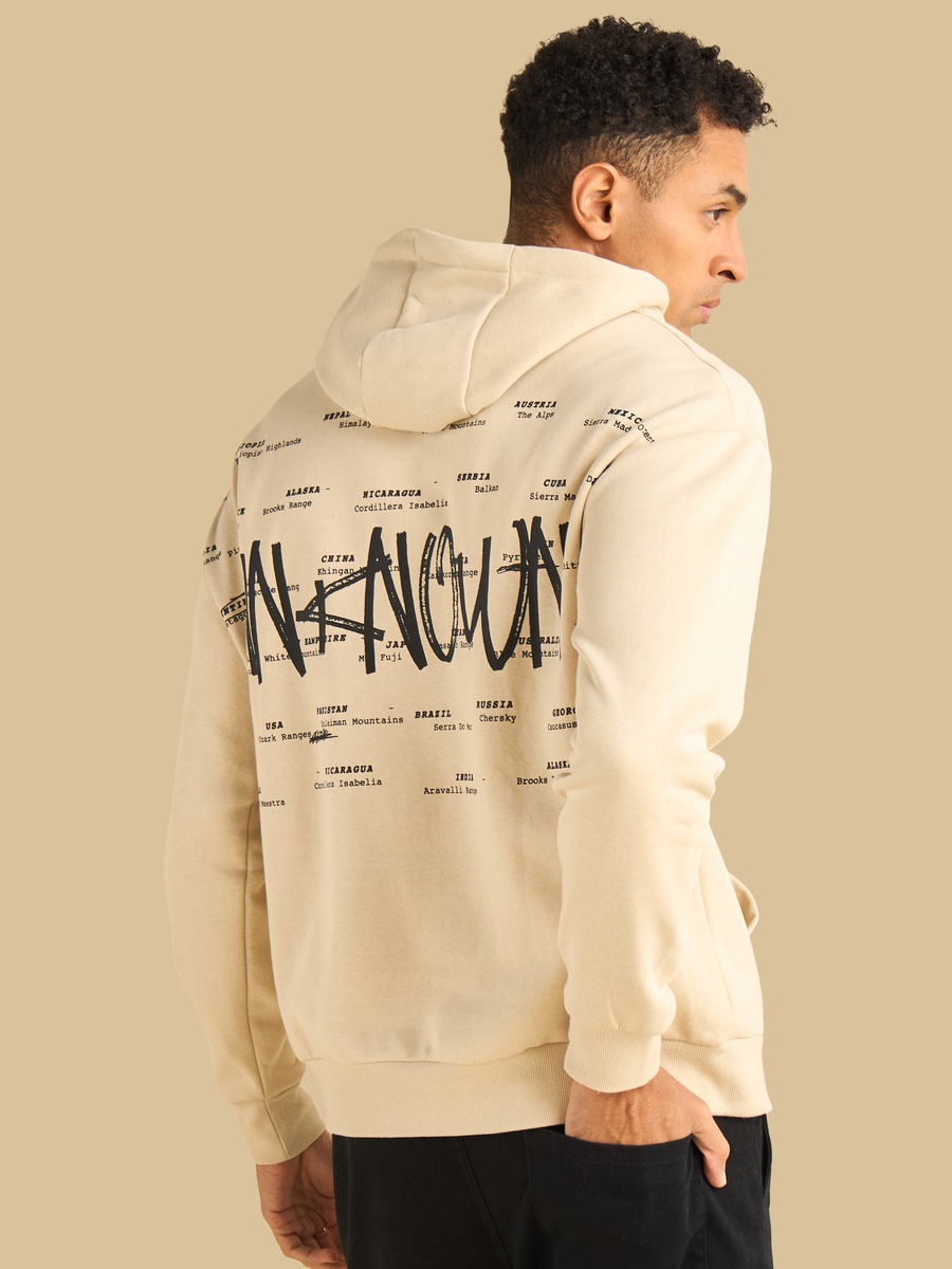 Graphic Print Oversized Hooded Sweatshirt