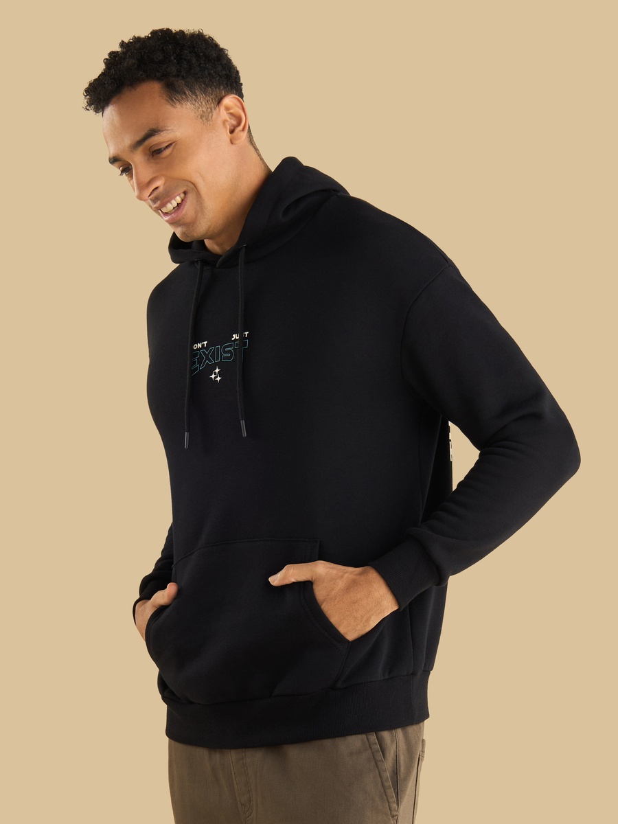 Graphic Print Hooded Oversized Sweatshirt