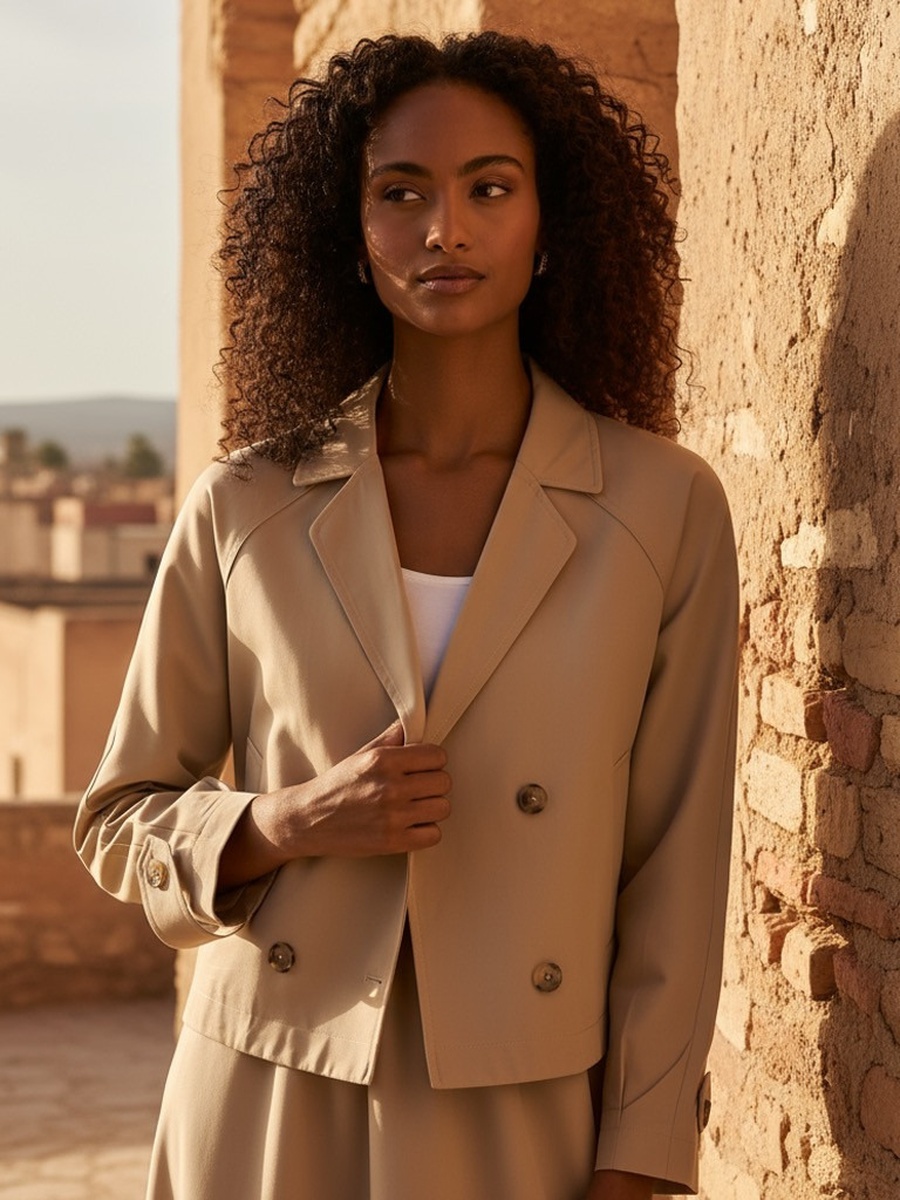 Cropped Trench Coat
