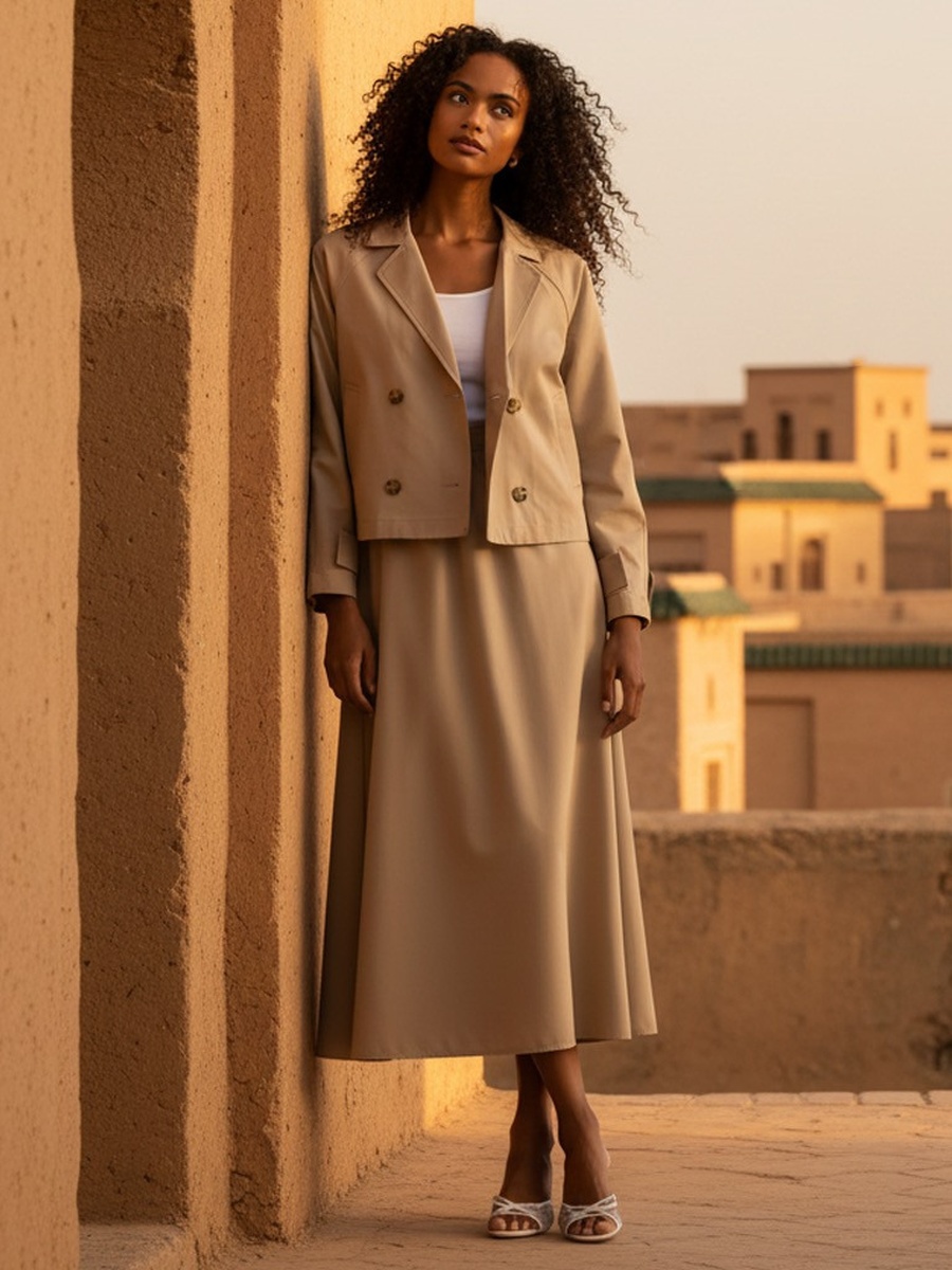 Cropped Trench Coat