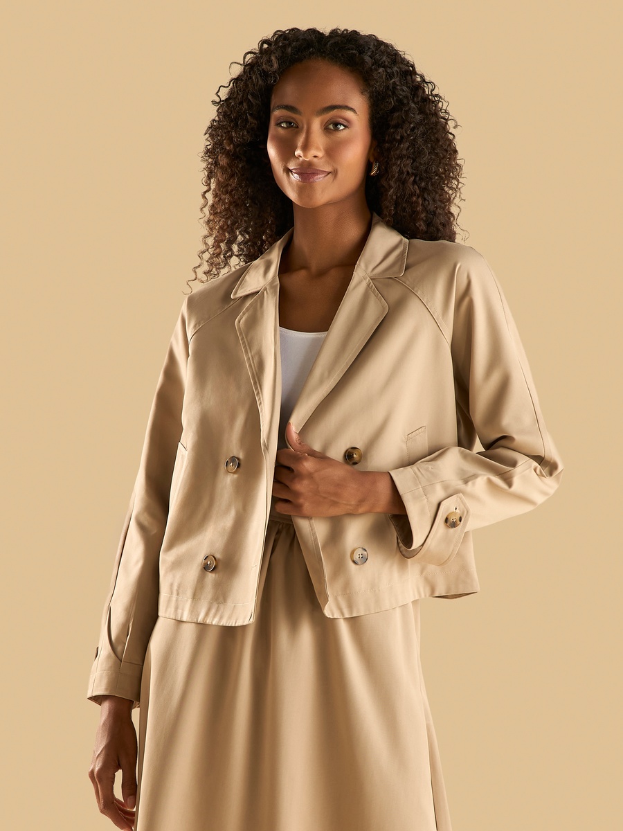 Cropped Trench Coat