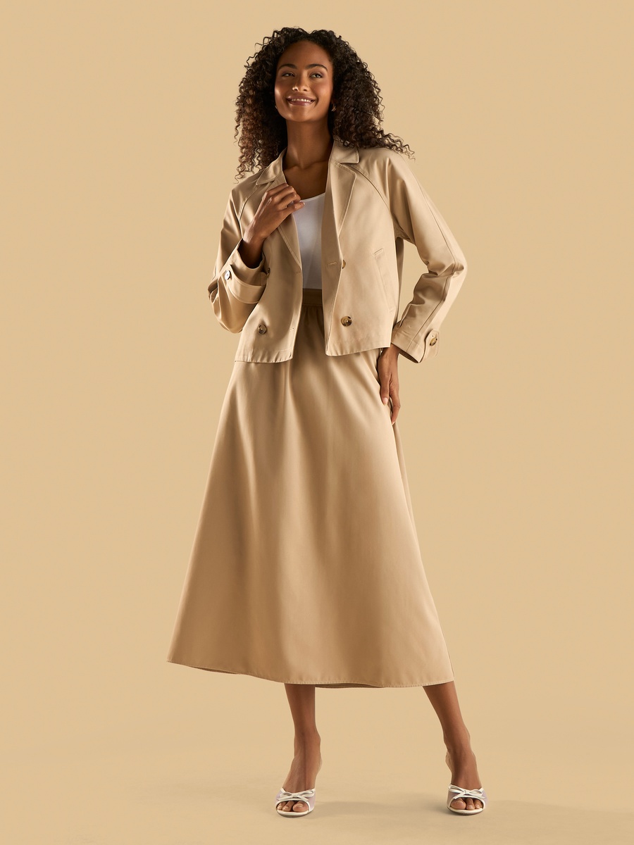 Cropped Trench Coat
