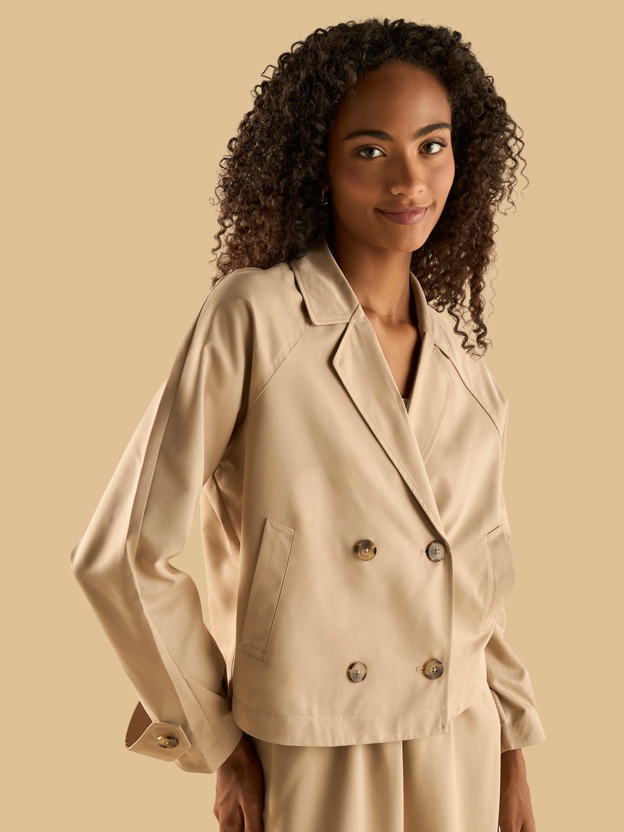 Cropped Trench Coat
