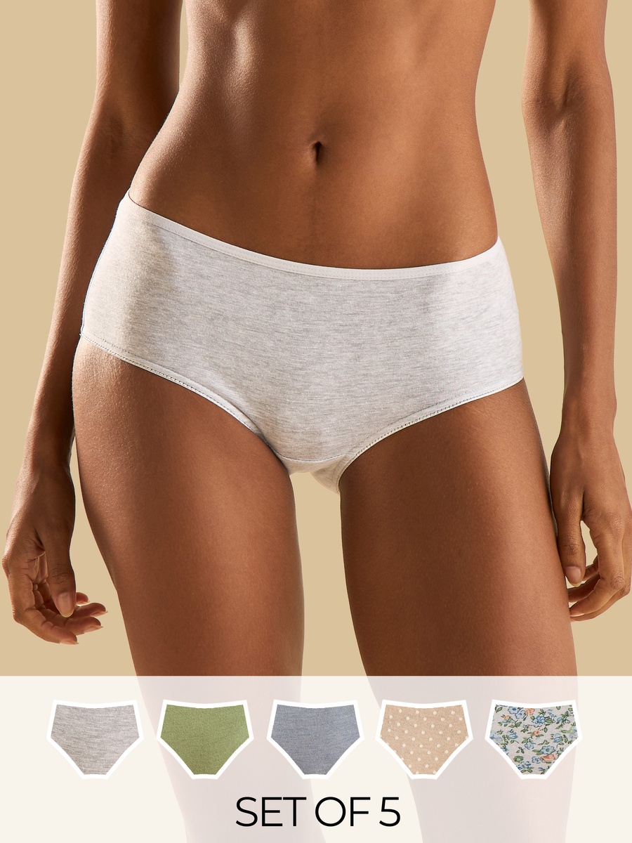 Pack of 5 - Assorted Midi Briefs