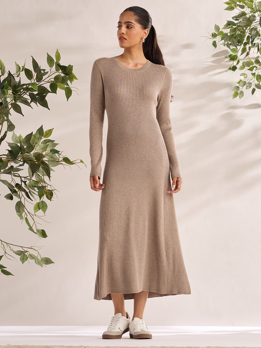 Ribbed Midi Dress