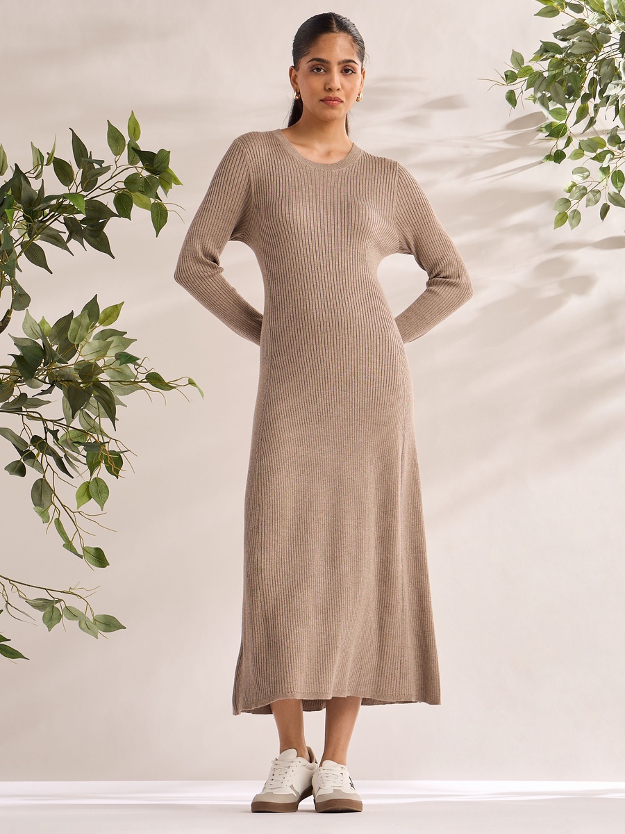 Ribbed Midi Dress