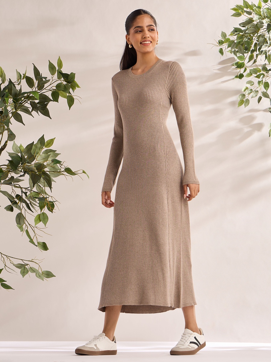 Ribbed Midi Dress