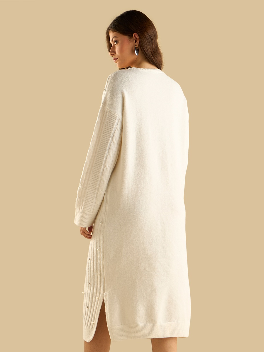 Embellished Sweater Dress