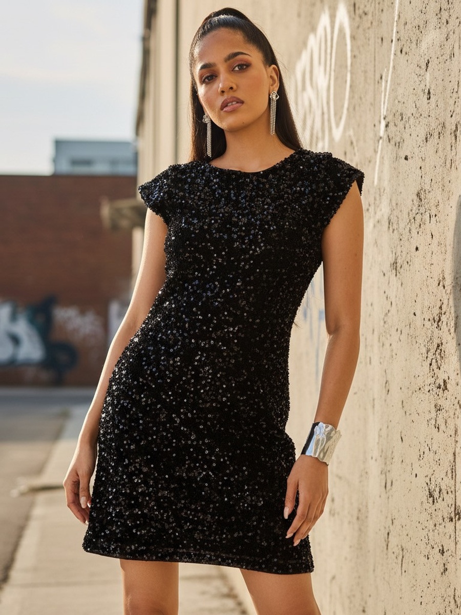 Sequin Embellished Dress